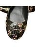 Tory Burch 100% Patent Leather Floral Black Pink Flats Size 5 1/2 - photo 4