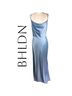 BHLDN 100% Polyester Solid Blue Cocktail Dress Size 4 - photo 6