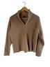 Quince 100% Cashmere Solid Stripes Tan Pullover Sweater Size S - photo 1