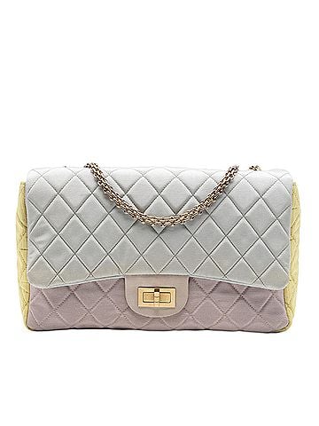Chanel Tricolor Quilted Grosgrain Satin Reissue 2.55 Single Flap 227 (view 1)