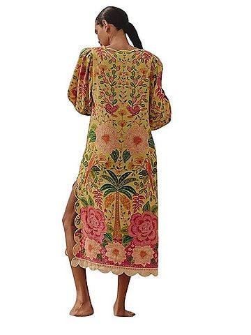 FARM Rio Long Sleeve Midi Dress Casual Dress (view 2)