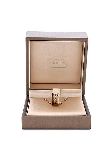 Bvlgari B.Zero 1 Rock Round Pendant Necklace 18K Rose Gold with Ceramic Small (view 2)