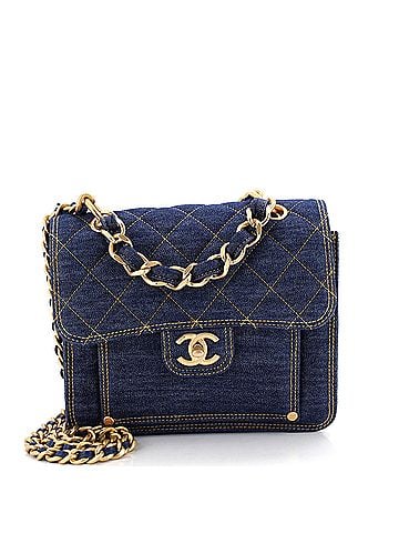 Chanel Double You CC Flap Bag Quilted Denim Medium (view 1)