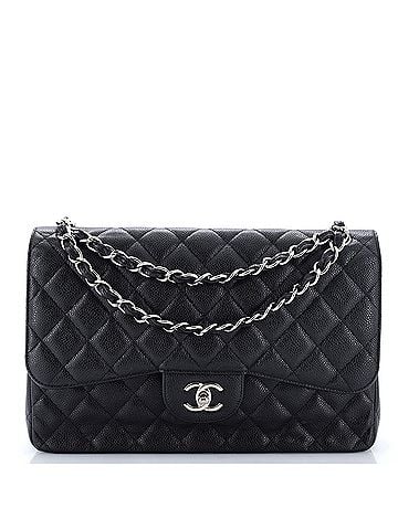 Chanel Classic Double Flap Bag Quilted Caviar Jumbo (view 1)