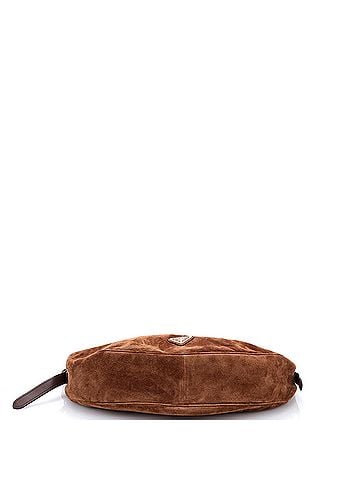 Prada Demi-Lune Shoulder Bag Suede Large (view 2)