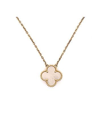 Van Cleef & Arpels Vintage Alhambra Pendant Necklace 18K Yellow Gold and Mother of Pearl (view 1)