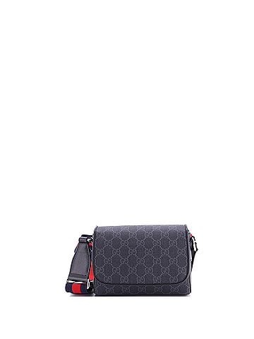 Gucci Web Flap Messenger Bag GG Coated Canvas Super Mini (view 1)