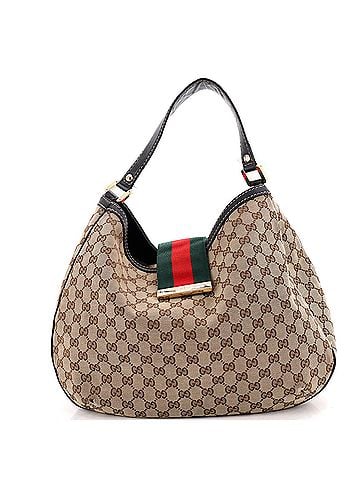 Gucci New Ladies Web Hobo GG Canvas Large (view 1)