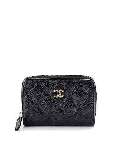 Chanel CC Zip Coin Purse Quilted Caviar Small (view 1)