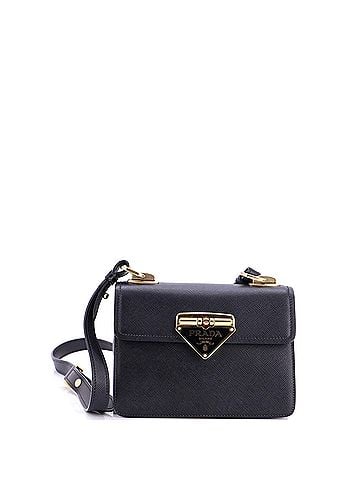 Prada Flip Lock Shoulder Bag Saffiano Leather Small (view 1)