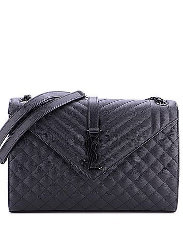 Saint Laurent Classic Monogram Envelope Satchel Mixed Matelasse Leather Large (view 1)