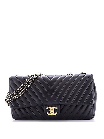 Chanel Classic Single Flap Bag Chevron Lambskin Medium (view 1)