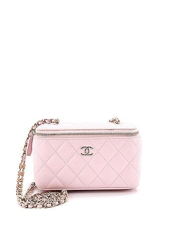 Chanel Tiny CC Link Vanity Case with Chain Quilted Caviar Small (view 1)