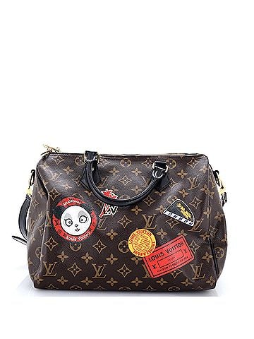 Louis Vuitton Speedy Bandouliere Bag Limited Edition World Tour Monogram Canvas 30 (view 1)