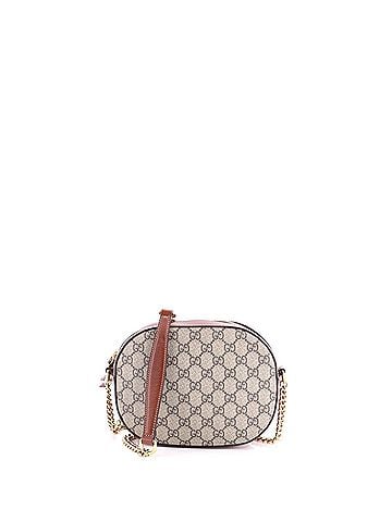 Gucci Chain Crossbody Bag GG Coated Canvas and Leather Mini (view 1)
