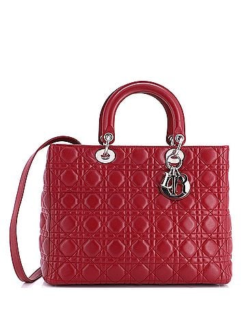 Christian Dior Lady Dior Bag Cannage Quilt Lambskin Large (view 1)