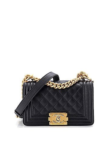 Chanel Boy Flap Bag Quilted Caviar Small (view 1)