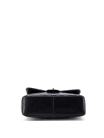 Chanel So Black Classic Double Flap Bag Quilted Lambskin Jumbo (view 2)