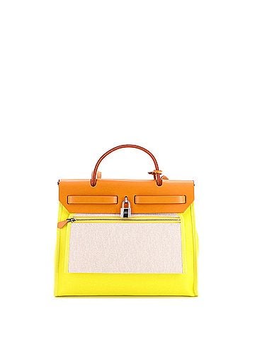 Hermès Herbag Zip Berline Vache Canvas and Leather 31 (view 2)