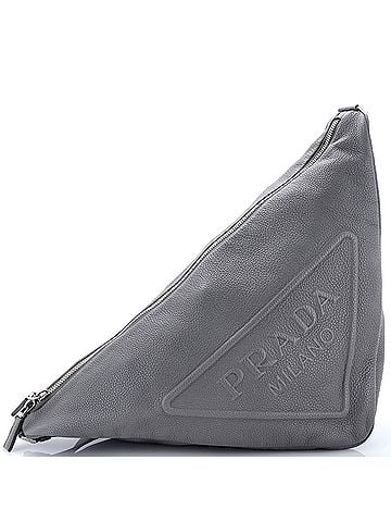 Prada Triangle Logo Zip Messenger Leather Large (view 1)