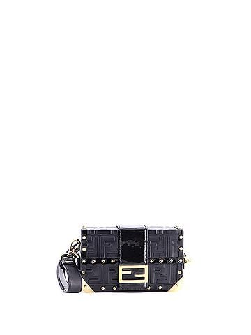 Fendi Baguette Trunk Bag Zucca Embossed Leather Mini (view 1)