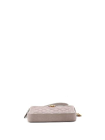 Chanel Boy Double Zip Clutch with Chain Quilted Caviar (view 2)