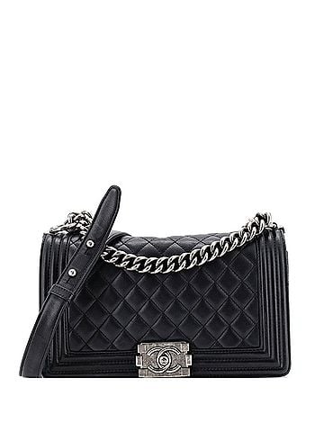 Chanel Boy Flap Bag Quilted Lambskin Old Medium (view 1)
