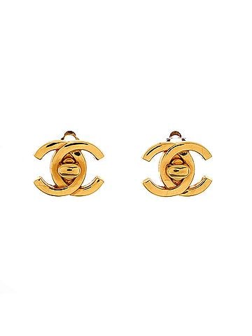 Chanel CC Turnlock Clip-On Earrings Metal (view 1)