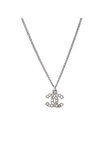 Chanel CC Crystal Logo Necklace Metal (view 1)