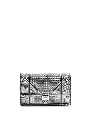 Christian Dior Diorama Wallet on Chain Cannage Embossed Calfskin (view 1)