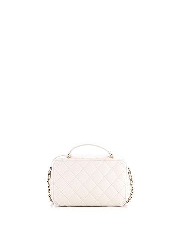 Chanel CC Zip Around Top Handle Vanity Case with Chain Quilted Caviar Small (view 2)
