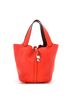 Hermès 100% Leather Orange Picotin Lock Bag Clemence MM One size - photo 1