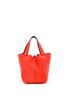 Hermès 100% Leather Orange Picotin Lock Bag Clemence MM One size - photo 4
