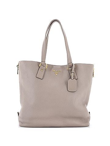 Prada Side Zip Shopper Tote Vitello Daino Large (view 1)