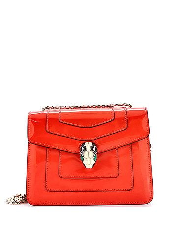 Bvlgari Serpenti Forever Square Shoulder Bag Metallic Leather Small (view 1)