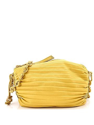 Loewe Bracelet Chain Pouch Shoulder Bag Pleated Leather (view 1)