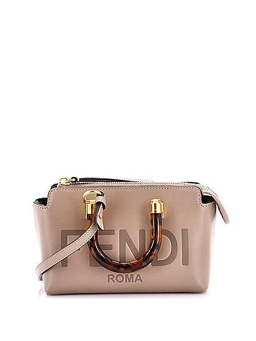 Fendi Logo By The Way Top Handle Bag Embossed Leather Mini (view 1)