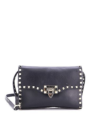 Valentino Garavani Rockstud Flip Lock Flap Bag Leather Medium (view 1)