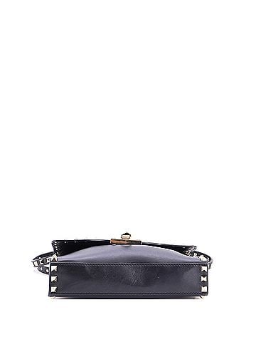 Valentino Garavani Rockstud Flip Lock Flap Bag Leather Medium (view 2)