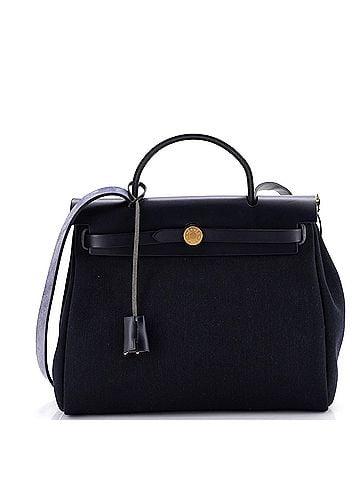 Hermès Herbag Zip Leather and Toile 31 (view 1)