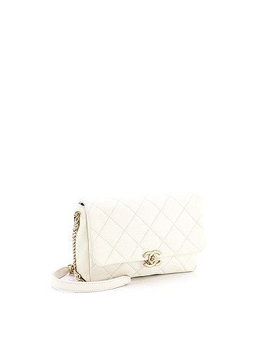 Chanel Chain Melody Flap Bag Quilted Caviar Small (view 1)