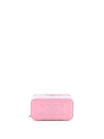 Chanel Classic Top Handle Vanity Case with Chain Quilted Lambskin Small (view 2)