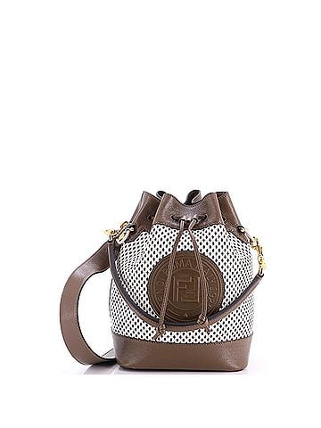 Fendi Mon Tresor Bucket Bag Perforated Leather Small (view 1)
