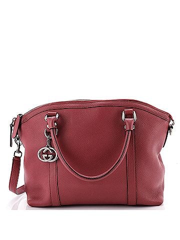 Gucci Britt Convertible Dome Satchel Leather Medium (view 1)