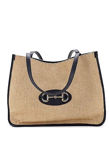 Gucci Horsebit 1955 Tote Canvas and Leather Medium (view 1)