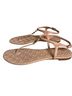 Tory Burch 100% Leather Solid Graphic Pink Sandals Size 7 - photo 7