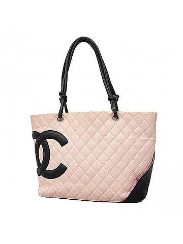 Chanel Chanel Cambon Lambskin Tote Bag, Pink, Women's (view 1)