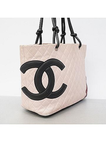 Chanel Chanel Cambon Lambskin Tote Bag, Pink, Women's (view 2)