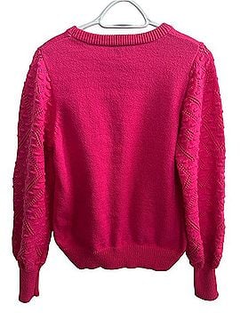 NANETTE Nanette Lepore Pointelle Sleeve Sweater Pullover Sweater (view 2)