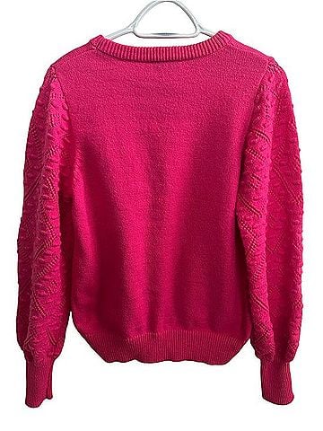 NANETTE Nanette Lepore Pointelle Sleeve Sweater Pullover Sweater (view 2)